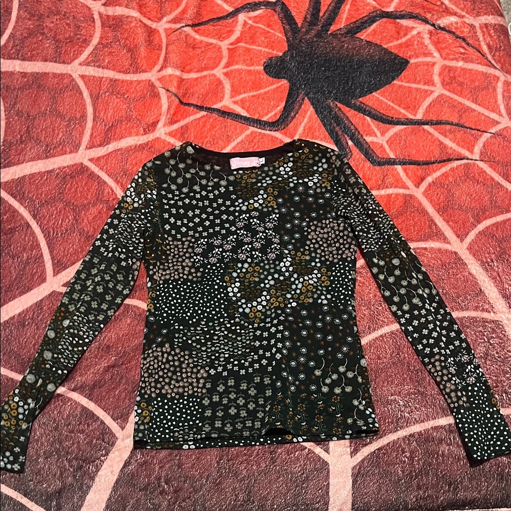 Patterned Long Sleeve Top